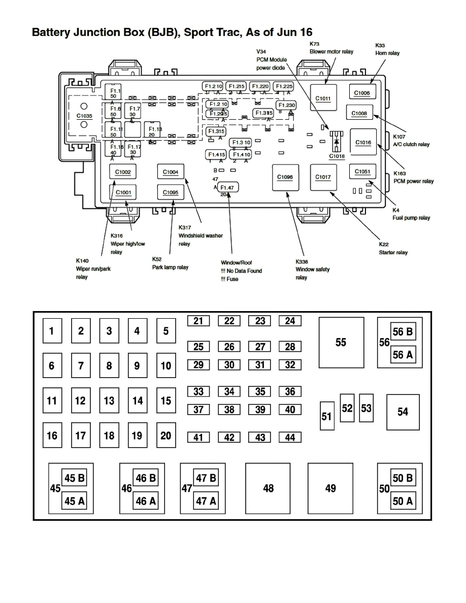 2002 Explorer Fuse Diagram