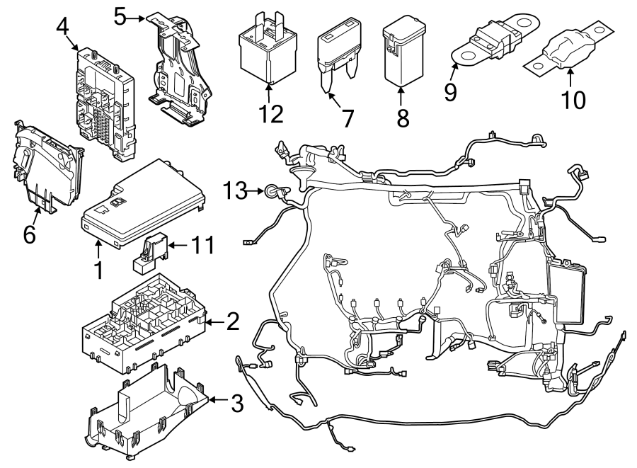 2019 Ford Mustang 2 3L EcoBoost M T EcoBoost Coupe Engine Wiring 