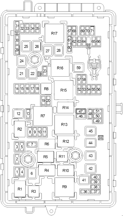 Chevrolet Malibu 2013 2015 Schema Sicherungskasten 