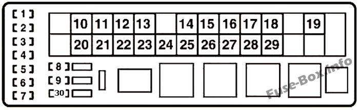 Fuse Box Diagram Lexus IS250 IS350 XE20 2006 2013 