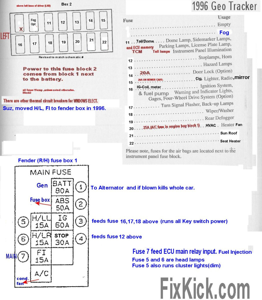 Geo Tracker Wiring Diagram Free Wiring Diagram