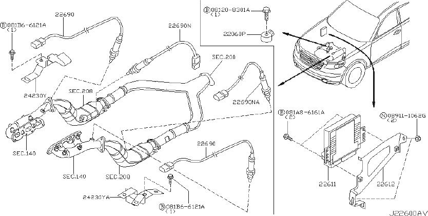INFINITI FX45 Engine Control Module System Electrical 23710 CL100 