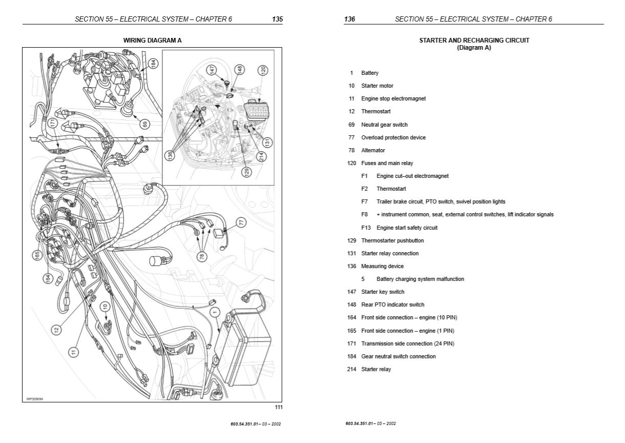 New Holland Tractor TN55D TN75S Service Manual 6035435101 Auto Repair 