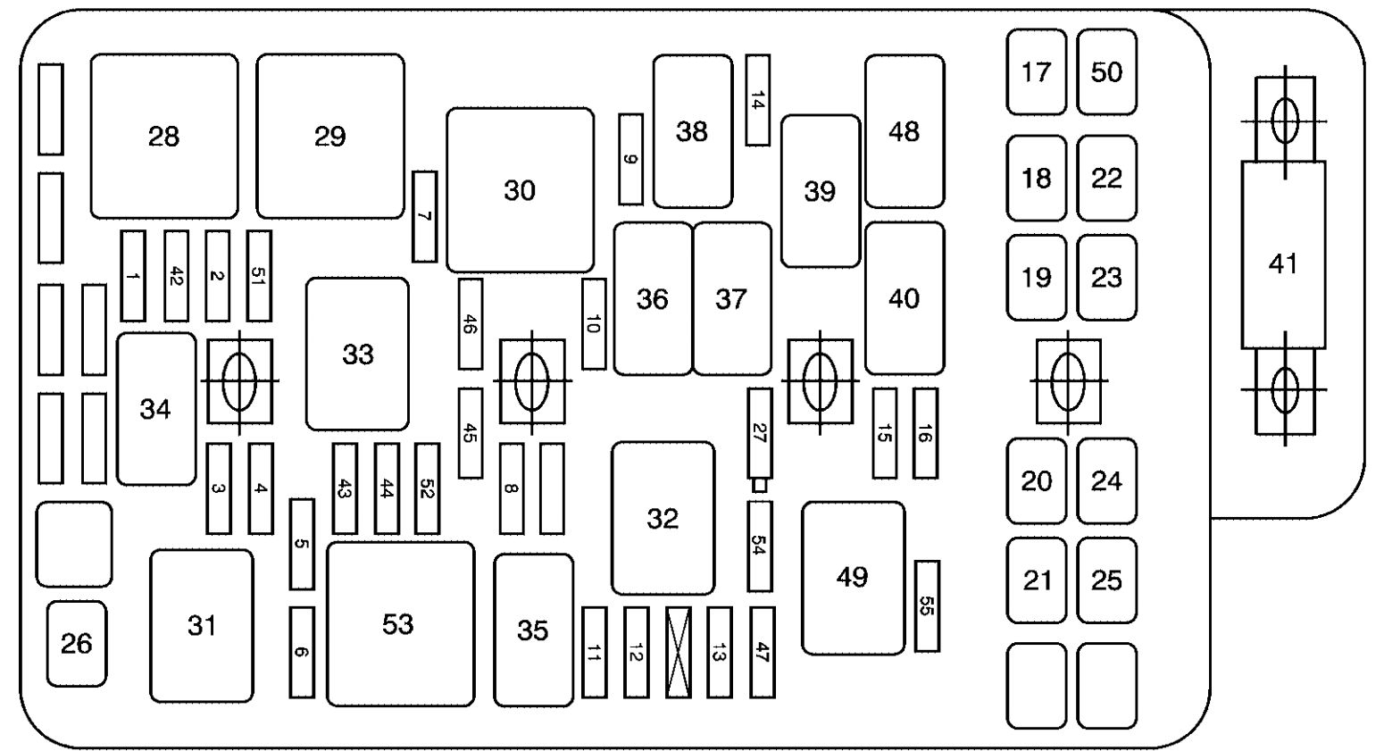 Pontiac G6 2008 2009 Schema Sicherungskasten Sicherungskasten 