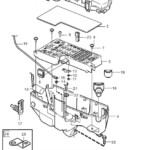 Volvo V70 Fuse Box Cover Inner 2004 2005 CH 167186 CH 116811