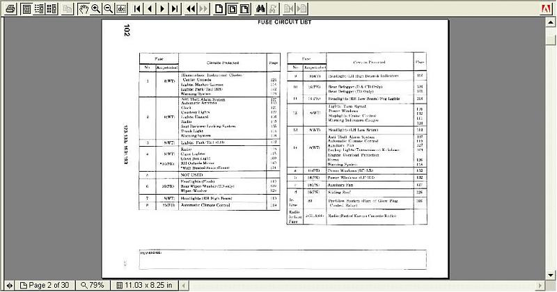 W123 Fuse Map diagram PeachParts Mercedes Benz Forum